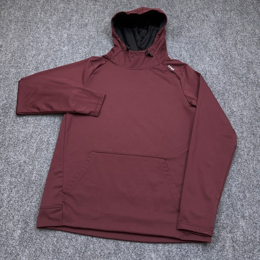 UNRL Crossover Hoodie Men's Small Burgundy Wine Athletic Pullover Sweatshirt